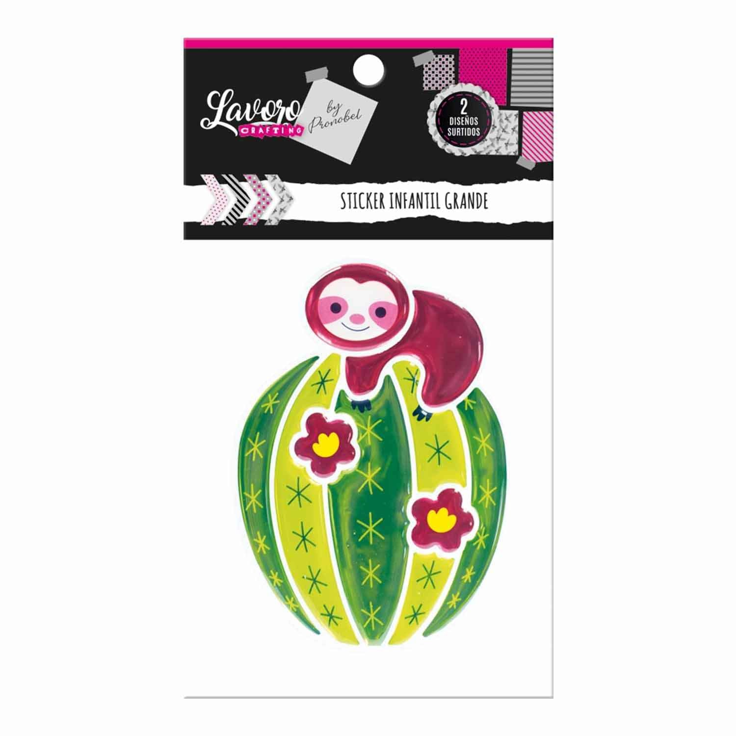 Sticker Scrapbook Infantil Grande 1 Pc 2 Diseños Surtidos | Lavoro